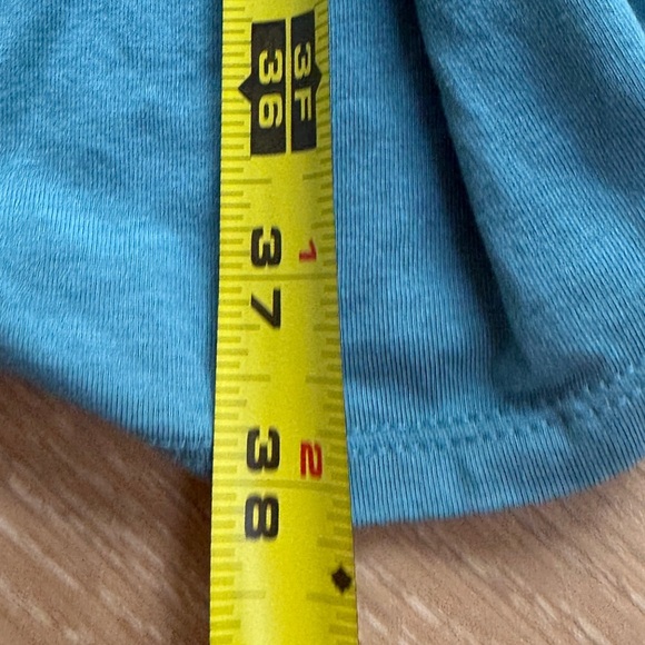 Eileen Fisher Midi V-Neck River Blue T-Shirt Dress - Picture 4 of 5